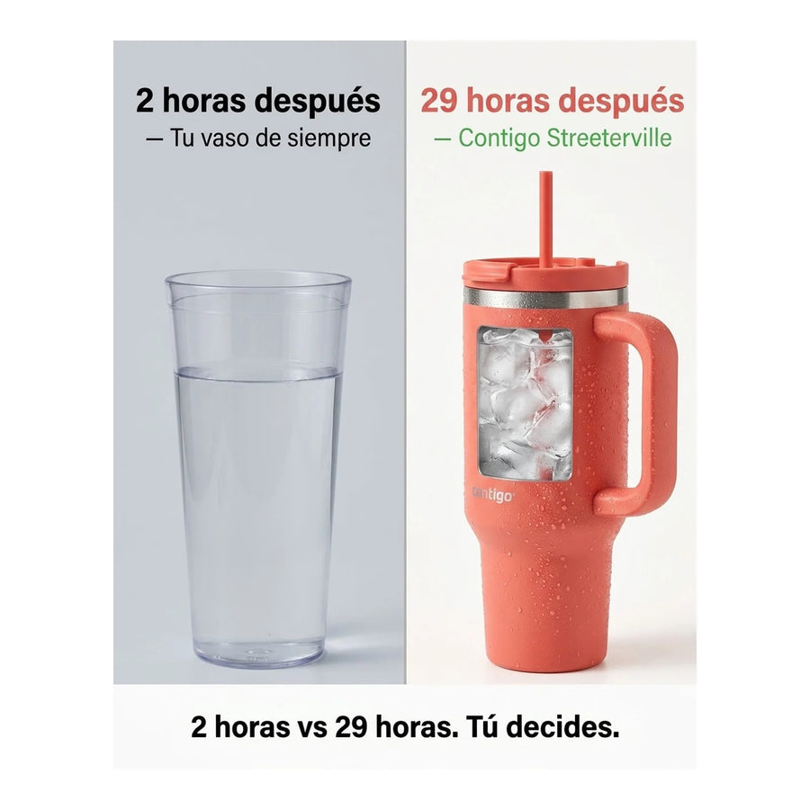 Vaso Térmico Contigo® Streeterville 1,2 LT Rosa + Grabado Personalizado