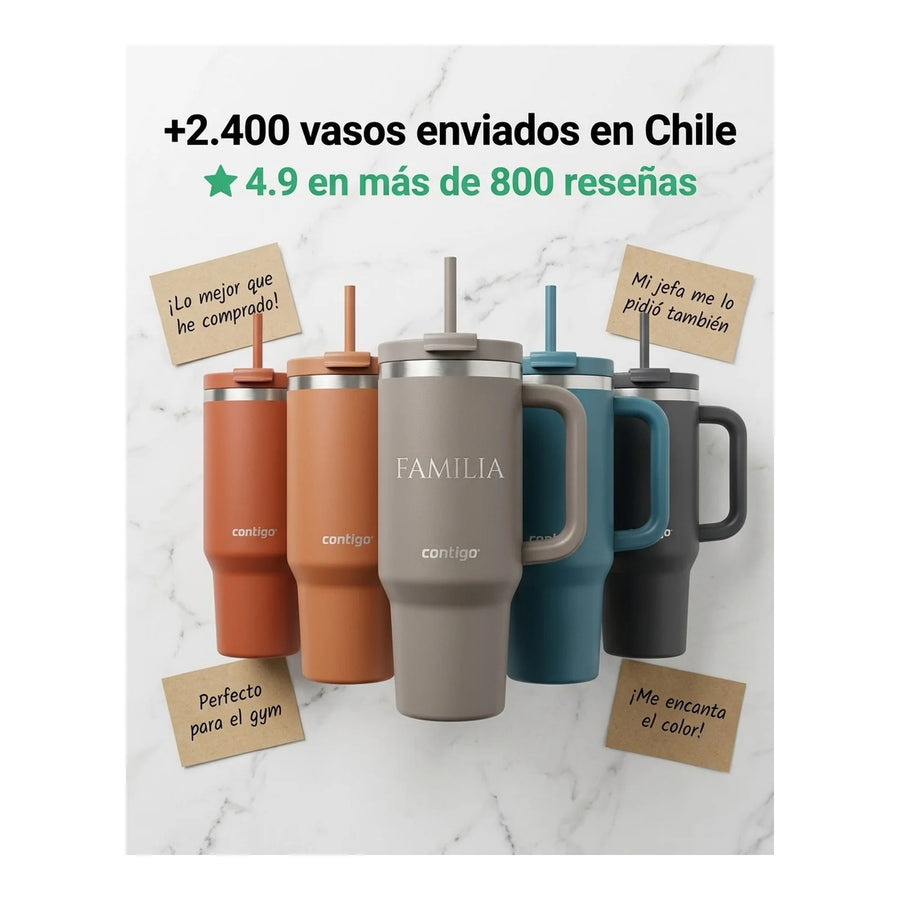 Vaso Térmico Contigo® Streeterville 1,2 LT Gris + Grabado Personalizado