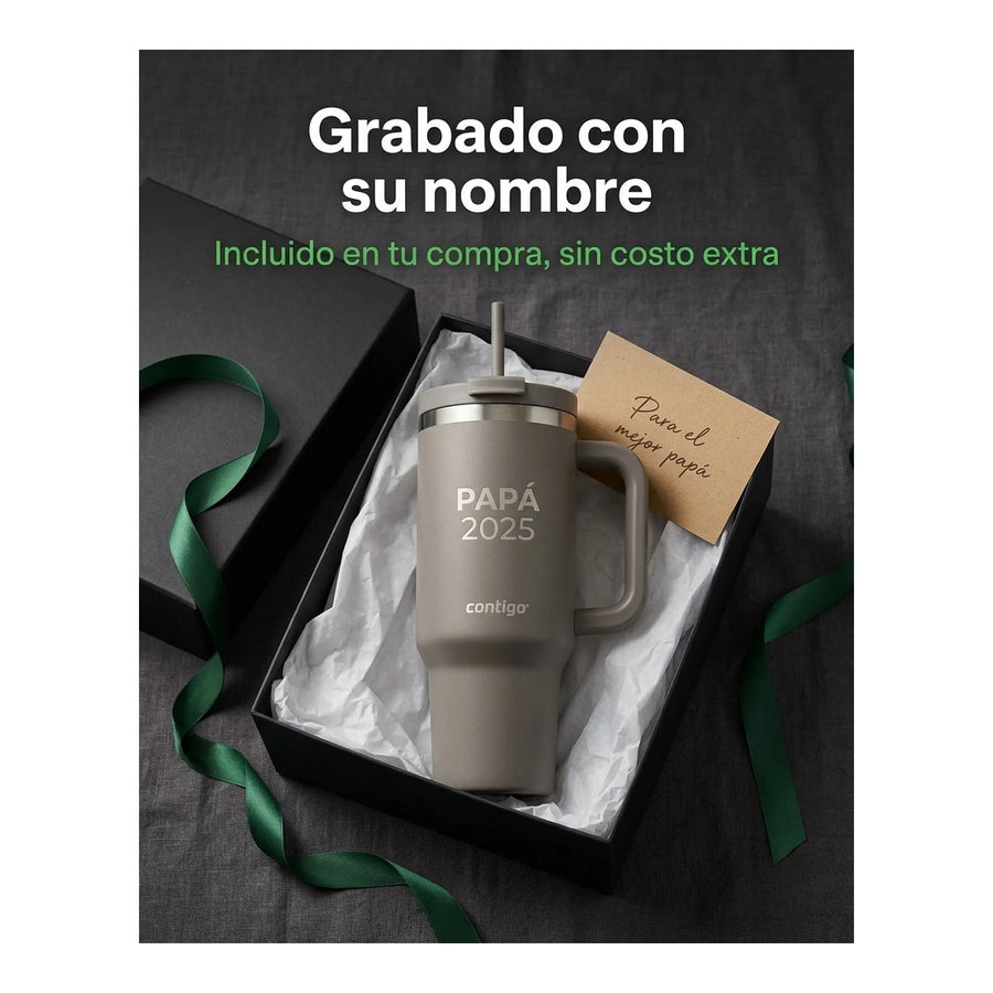 Vaso Térmico Contigo® Streeterville 1,2 LT Gris + Grabado Personalizado