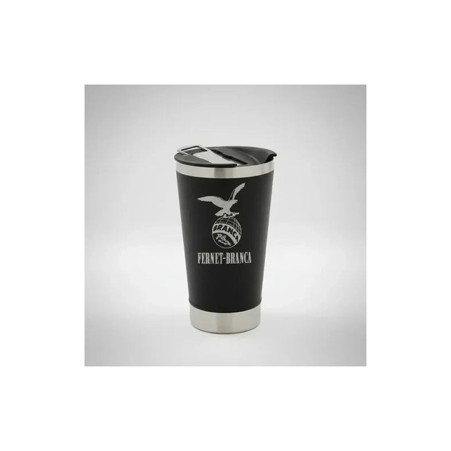 Vaso Térmico Fernet Branca Extra Grande 600ml Negro Negro Fernet + Grabado Personalizado