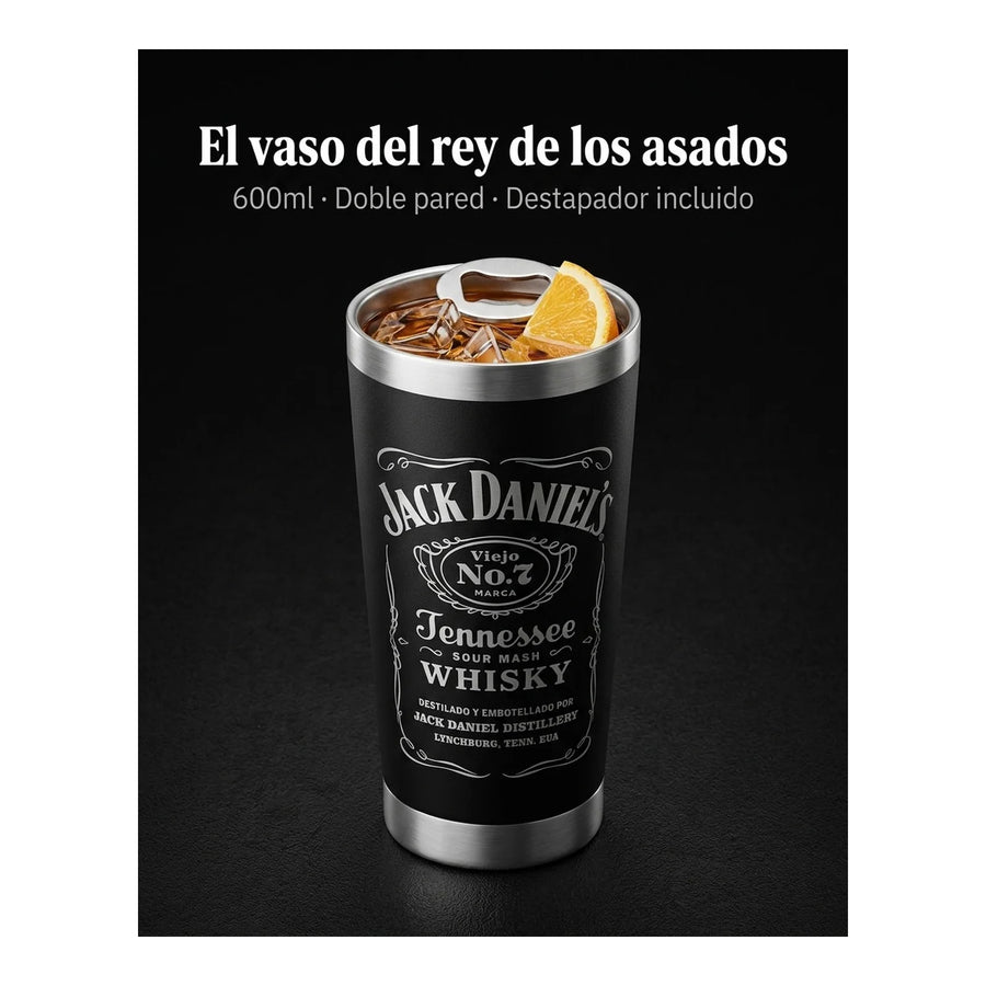 Vaso Térmico Frío/Calor 600ml Jack Daniels+ Destapador