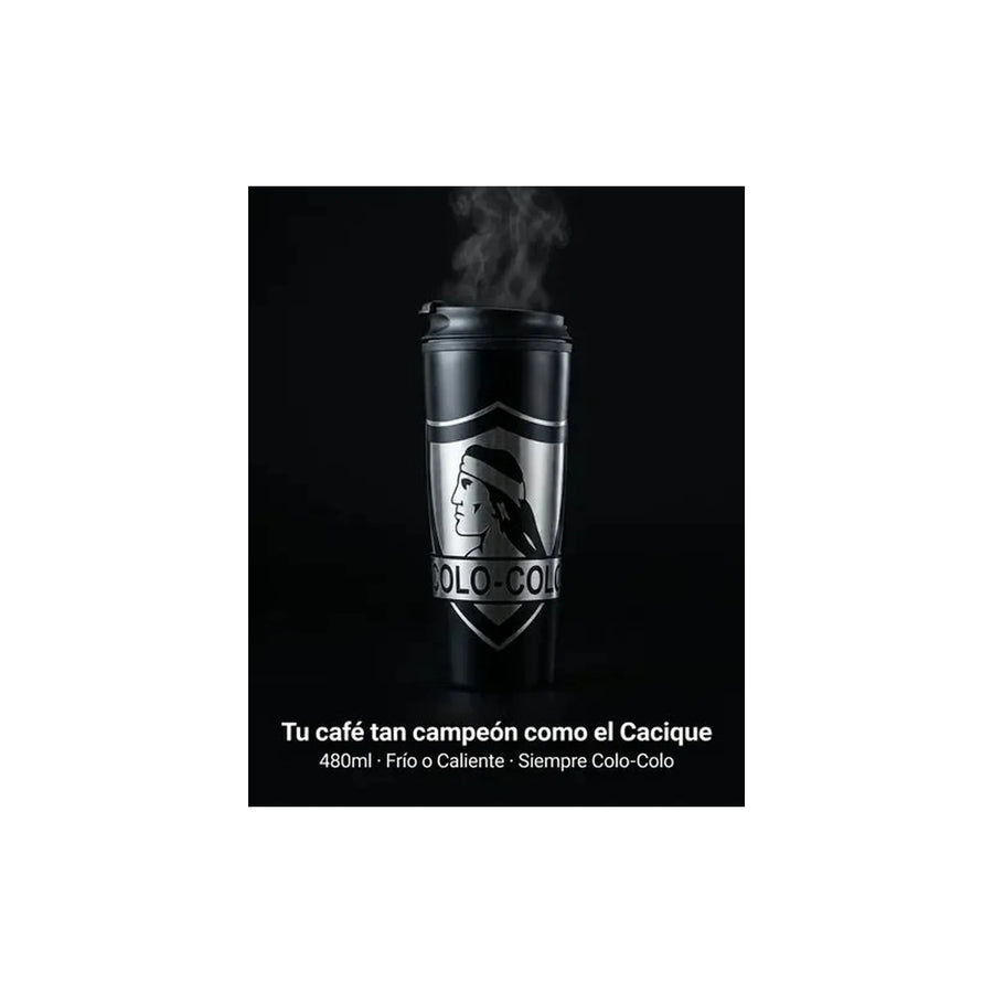 Vaso Termico Metálico Colo Colo Frío Caliente 480ml Negro Colo Colo + Grabado Personalizado