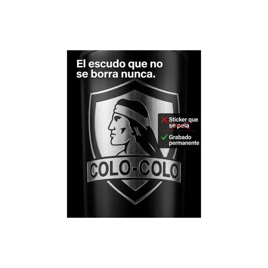 Vaso Termico Metálico Colo Colo Frío Caliente 480ml Negro Colo Colo + Grabado Personalizado