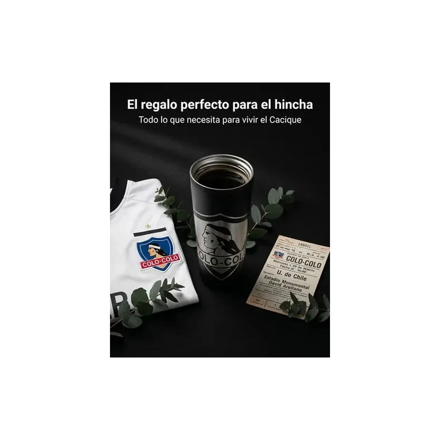 Vaso Termico Metálico Colo Colo Frío Caliente 480ml Negro Colo Colo + Grabado Personalizado