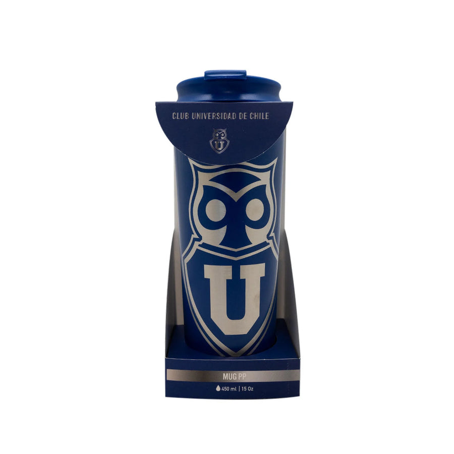Vaso Térmico U de Chile 480ml Azul + Grabado Personalizado