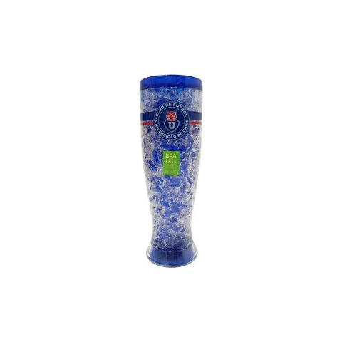 Vaso Vidrio Gel 16 Oz Azul Frozen U De Chile Licencia Titiz