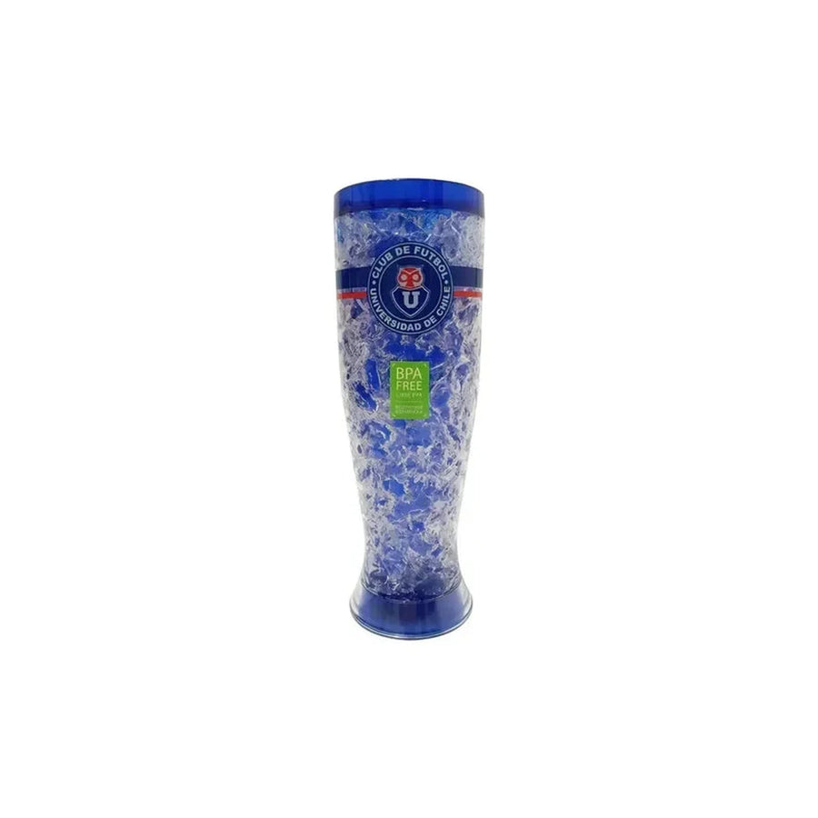 Vaso Vidrio Gel 16 Oz Azul Frozen U De Chile Licencia Titiz