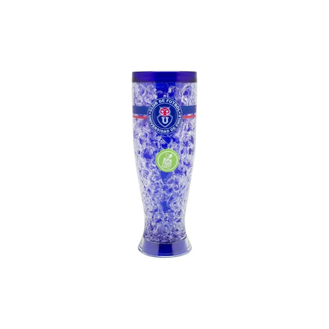 Vaso Vidrio Gel 16 Oz Azul Frozen U De Chile Licencia Titiz