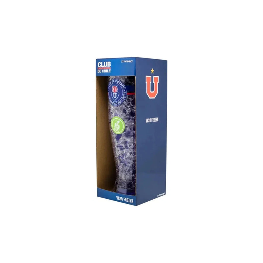 Vaso Vidrio Gel 16 Oz Azul Frozen U De Chile Licencia Titiz