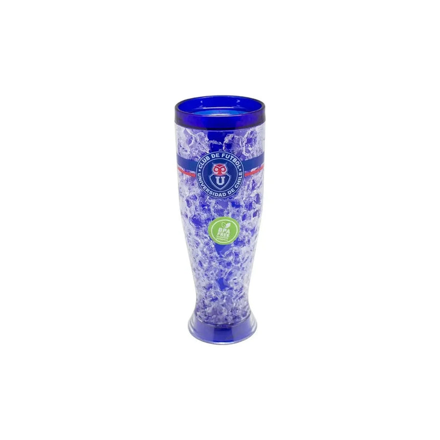 Vaso Vidrio Gel 16 Oz Azul Frozen U De Chile Licencia Titiz
