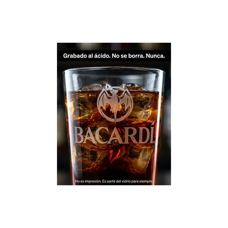 Vasos Ron Bacardi 490ml Pack X6 Roncola Grabado
