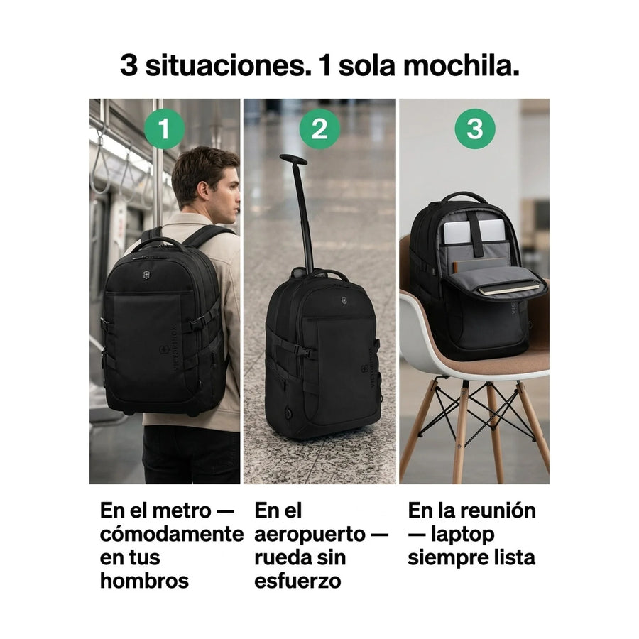 Victorinox Mochila Vx Sport Evo Con Ruedas, Negro