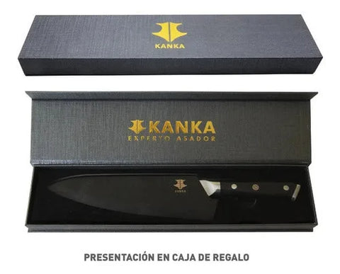 Cuchillo Acero Damasco Martillado XL 10  Pulgadas + Grabado Láser