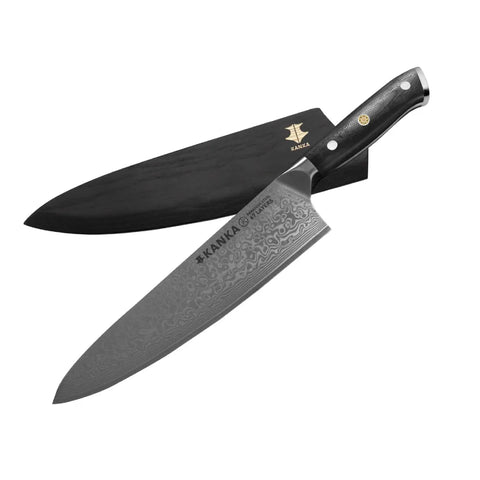 Cuchillo Acero Damasco Martillado XL 10  Pulgadas + Grabado Láser