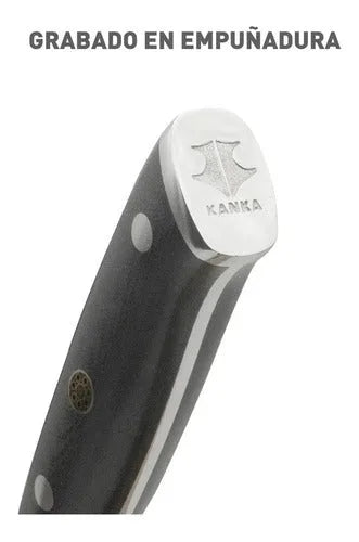 Cuchillo Acero Damasco  Martillado 8 Pulgadas + Grabado Láser