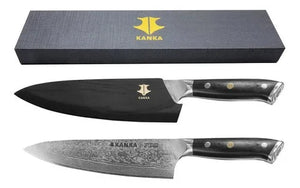 Cuchillo Acero Damasco Martillado 8 Pulgadas + Grabado Láser