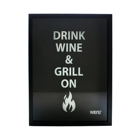 Cuadro Guarda Corchos De Vino Wayu 40x30cm Premium Quincho