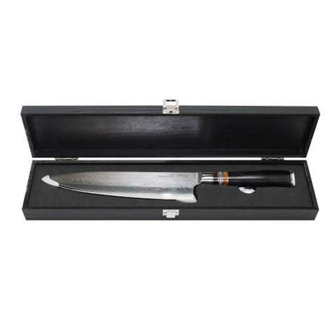 Cuchillo Acero Damasco Black Wayu + Grabado Láser