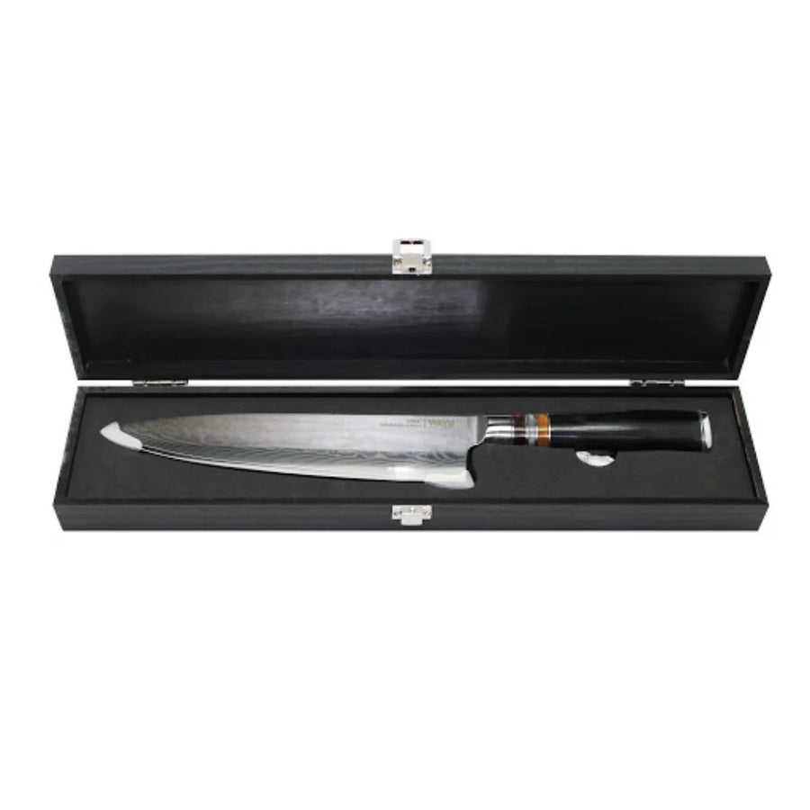 Cuchillo Acero Damasco Black Wayu + Grabado Laser Gratis Chile (foto 2)