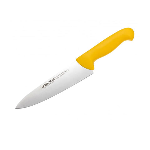 Cuchillo Carnicero Arcos 20cm Profesional Amarillo Asado Bbq