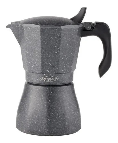 Cafetera Italiana Inducción Oroley Petra Black 6 Tazas Café