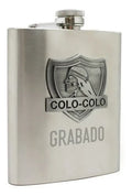 Botella Petaca Metálica 500ml U De Chile + Grabado Gratis