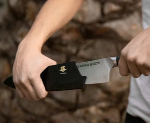 Cuchillo Chef Acero Alemán Kanka 8" — Funda Madera + Grabado Láser Gratis