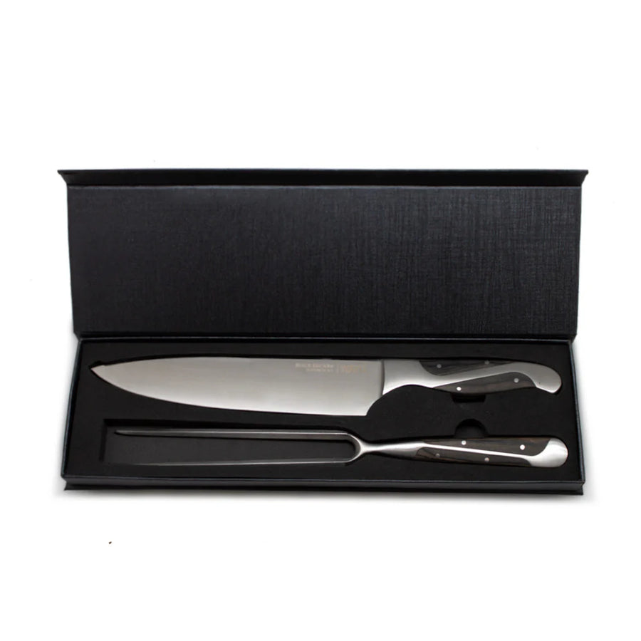 Set Parrillero Wayu Black Edition Cuchillo + Pincho + Grabado Láser