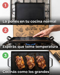 Plancha Churrasquera Argentina Acero al Carbón 2 Quemadores (foto 5)