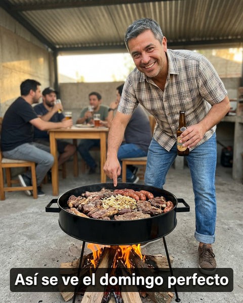 Disco de Asado Profesional con Tapa - 47.5 cm (Espesor 3mm)