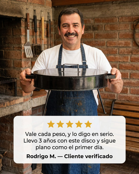 Disco de Asado Profesional con Tapa - 47.5 cm (Espesor 3mm)