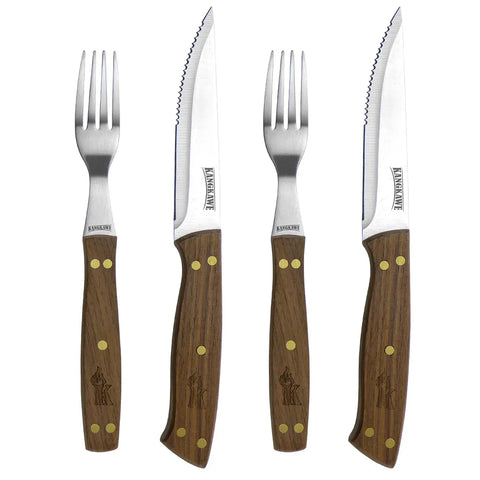 Set 2 cuchillos y 2 tenedores para asado Kangkawe, vista principal