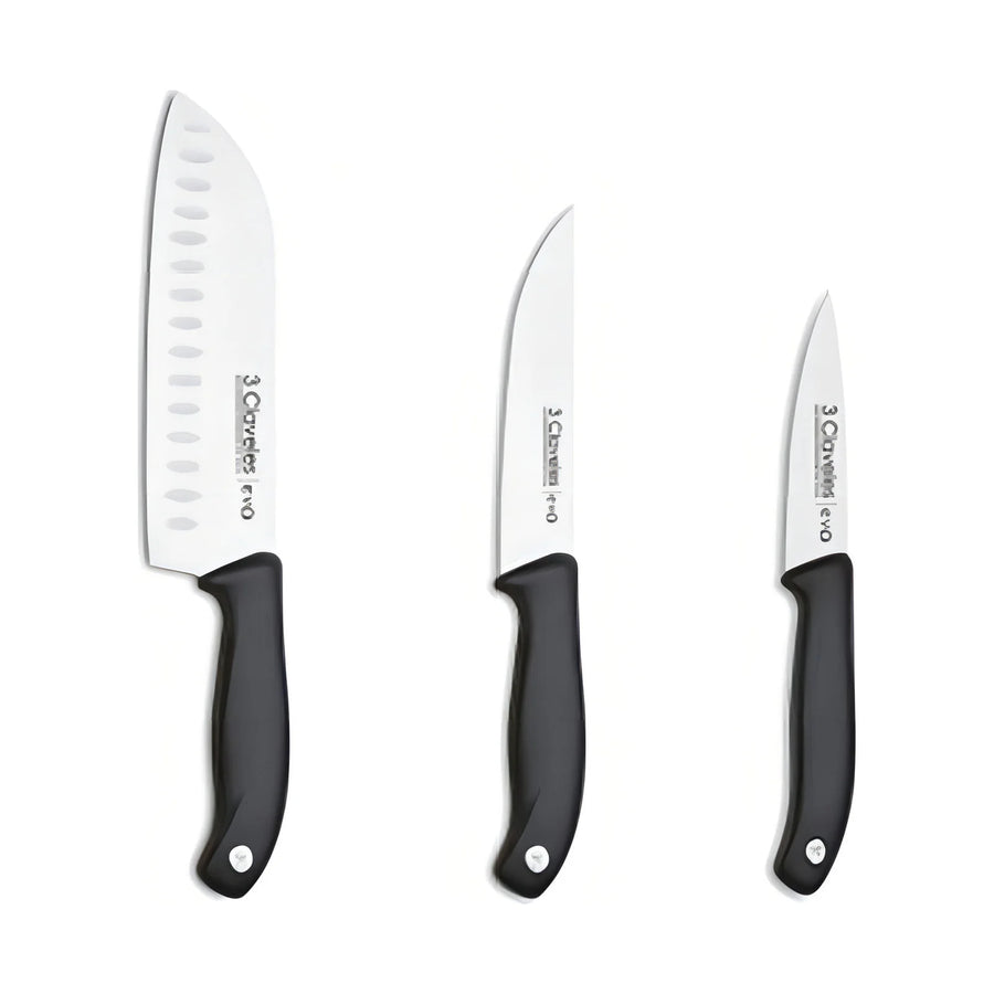 Set 3 Cuchillos 3 Claveles Evolucion N1734 Alveolados + Grabado Personalizado
