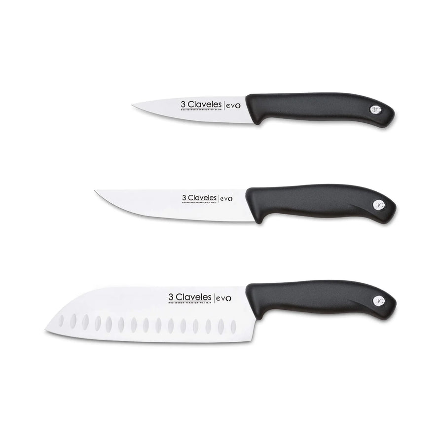 Set 3 Cuchillos 3 Claveles Evolucion N1734 Alveolados + Grabado Personalizado