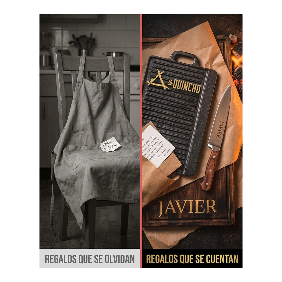 Set 3 Cuchillos 3 Claveles Evolucion N1734 Alveolados + Grabado Personalizado
