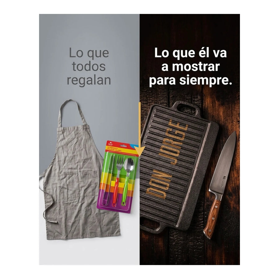 Set 5 Cuchillos Gastronomicos 3 Claveles Profesional + Grabado Personalizado