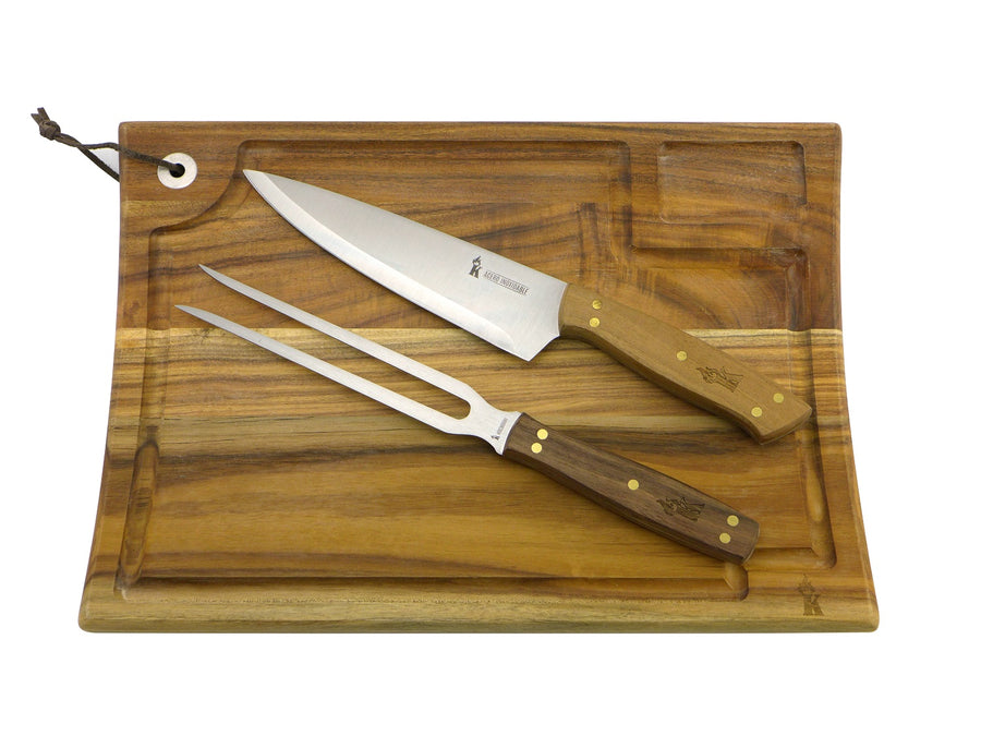 Set parrillero con tabla Kangkawe, vista principal