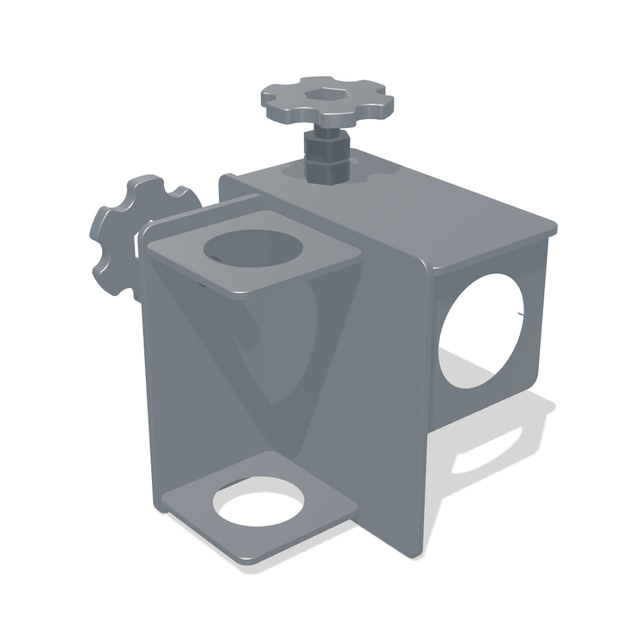 Soporte Repuesto para Motor de Asador Vertical – Acero 2 mm con Perillas