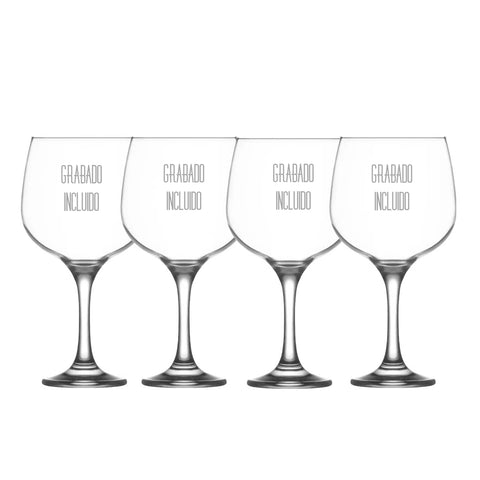 Set 4 Copas Gin 650ml + Grabado Láser