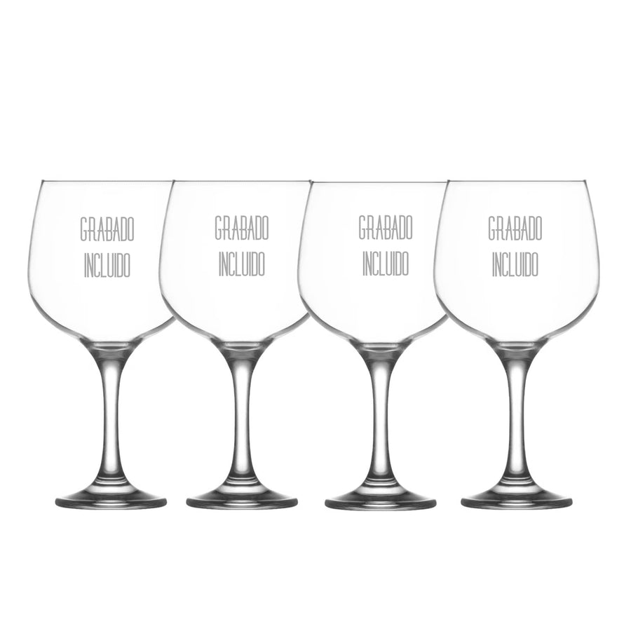 Set 4 Copas Gin 650ml + Grabado Láser