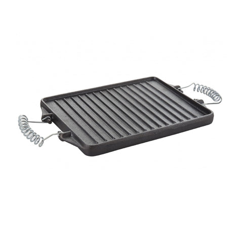 Plancha Churrasquera Reversible 27x21 Cm Hierro Fundido