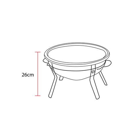 Parrilla Sobremesa 30cm Brasero Premium Asado Cocina Bbq