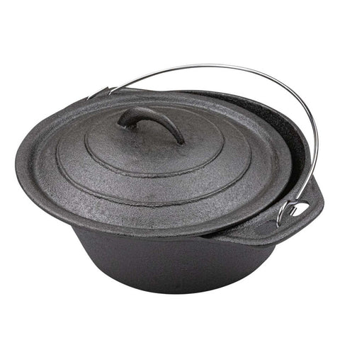 Olla Holandesa 25cm Hierro Fierro Con Alzador Premium