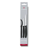 Set De Cuchillos Mondadores + Pelador Victorinox Negro