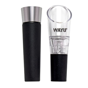 Set De Aireador + Tapón Vino Wayu Premium Cocina Asado Bbq
