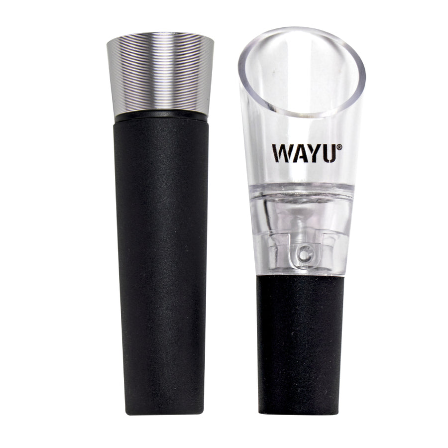 Set De Aireador + Tapón Vino Wayu Premium Cocina Asado Bbq
