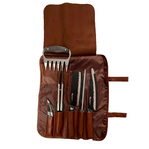 Set Parrillero Wayu De Cuero 6 Piezas Profesional Limited Bb