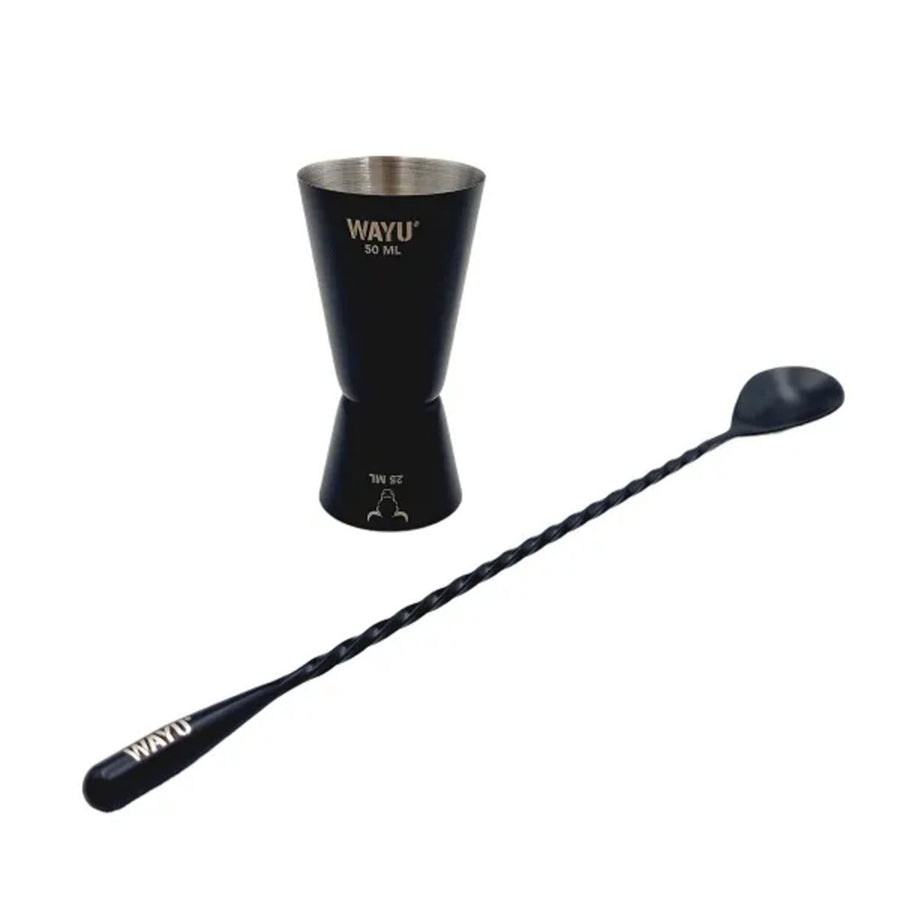 Set 2 Jigger Medidor + Cuchara Wayu Barra Coctail Tragos