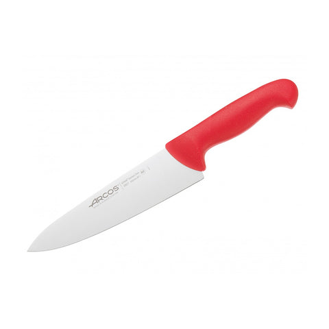 Cuchillo Carnicero Arcos 20cm Profesional Rojo Asado Bbq