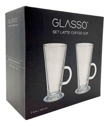 Set 2 Tazas Latte 450ml Glasso Té Café